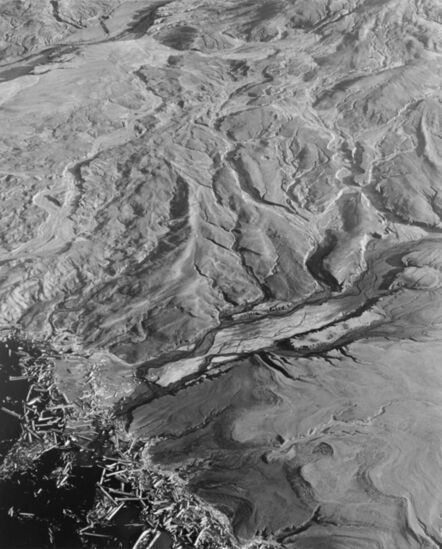 Frank Gohlke, ‘Aerial view: landslide- debris flow and edge of Spirit Lake- 4 miles NE of Mt. St. Helens, Wash., 1983’, 1983