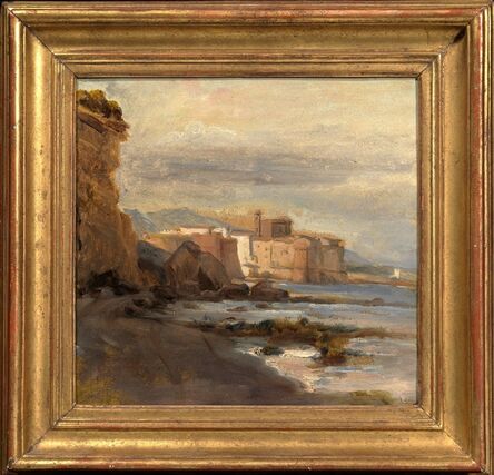 Auguste Jean-Baptiste Vinchon, ‘Castle on the Shore; Early Morning’, Early 19th Century
