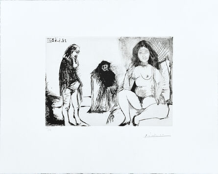 Pablo Picasso, ‘Homme pensif chez une jeune femme avec la Célestine.’, 1969
