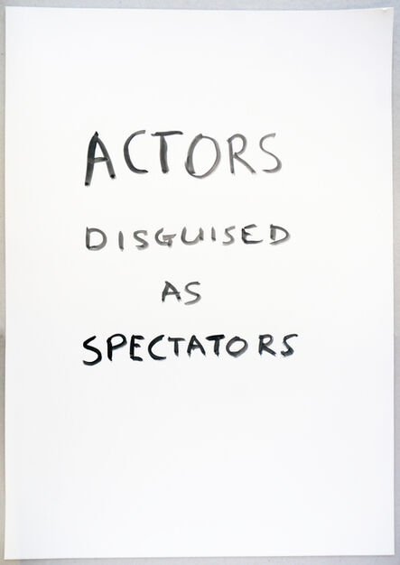 Tim Etchells, ‘Actors Disguised’, 2015