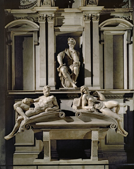 Michelangelo Buonarroti, ‘Tomb of Lorenzo de Medici, Duke of Urbino, with Dawn and Evening’, ca. 1525
