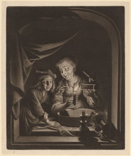 Nicolaas Verkolje after Gerrit Dou, ‘Maid with a Mousetrap’