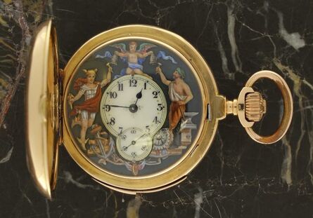 Unsigned, ‘Hunter Cased Minute Repeating Automation Pocket Watch’, ca. 1900