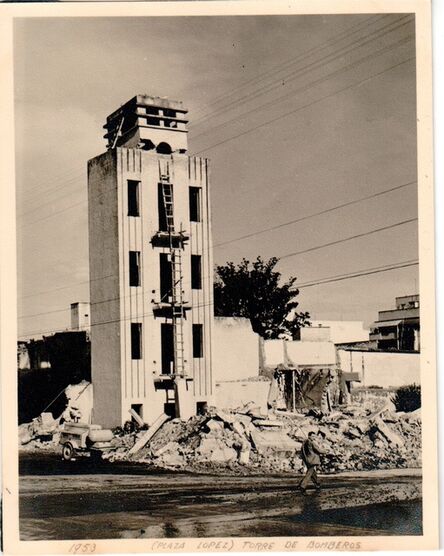 Alfredo Cortina, ‘Pláza López. Torre de bomberos’, 1953