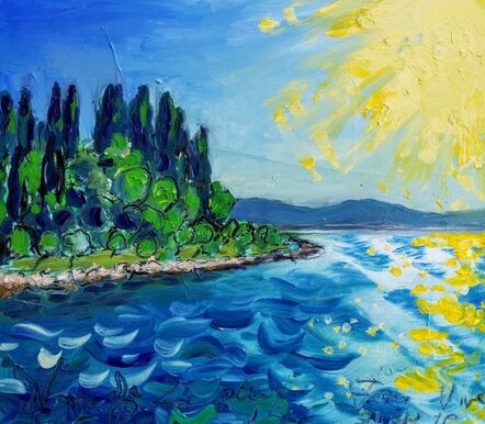 Norma de Saint Picman, ‘Water  summer 2019 - plein air in situ paintings, Forma Viva, middle day sun’, 2019