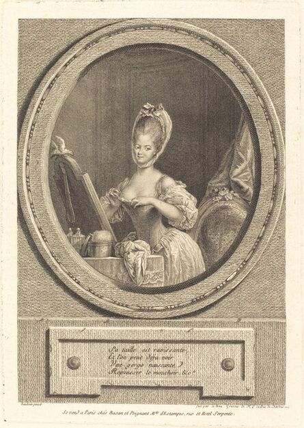 Pierre Adrien Le Beau after Pierre-Antoine Baudouin, ‘Sa taille est ravissante’, 1776