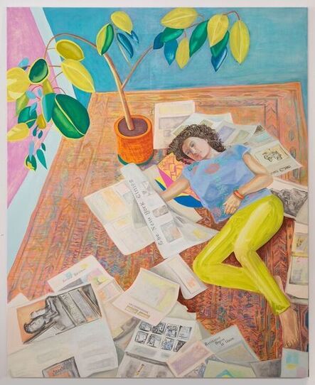 Aliza Nisenbaum, ‘Kayhan reading the New York Times (Resistance Begins at Home) ’, 2017