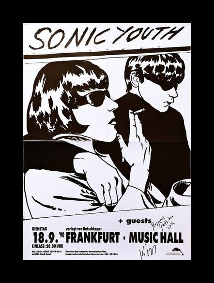 Raymond Pettibon, ‘Sonic Youth at Frankfurt Music Hall (Hand Signed by both Raymond Pettibon and Kim Gordon)’, 1990-2016