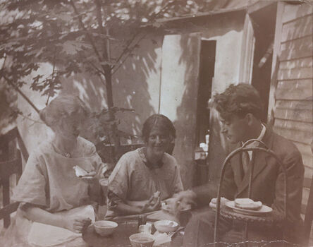 Imogen Cunningham, ‘Self-portrait with Claire Shepard and John Butler’, ca. 1912