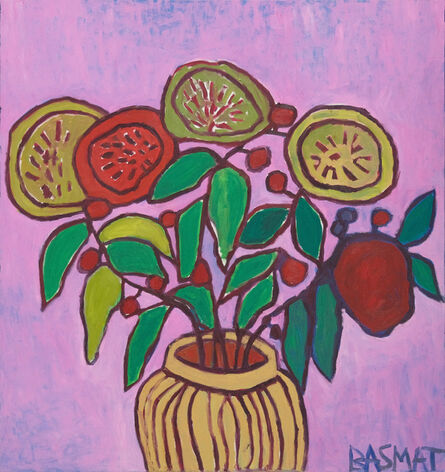 Basmat Levin, ‘Flowers on Pink’, 2021