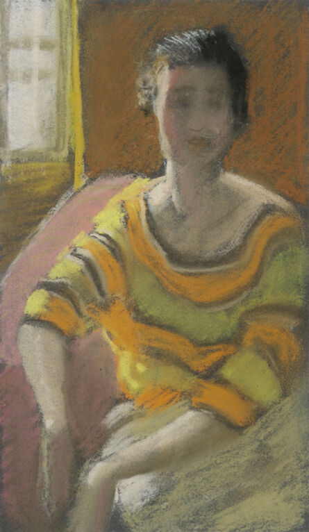 Alfons Walde, ‘Woman with Yellow-orange Pullover’, ca. 1919