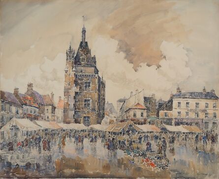 Frank-Will, ‘Dreux, the market place c. 1930’, 1930