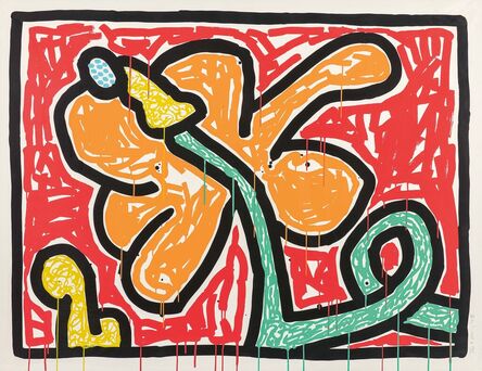 Keith Haring, ‘Flower #5’, 1990