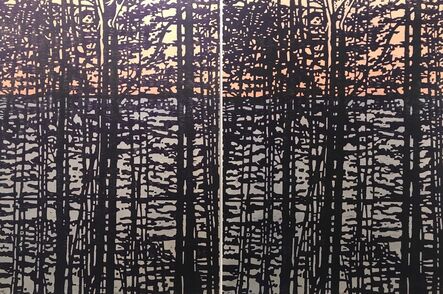 Eve Stockton, ‘Woodland Landscape X - var. 4 & var. 5 (diptych)’, 2020