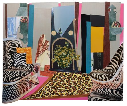 Mickalene Thomas, ‘Interior: Zebra with Two Chairs and Funky Fur’, 2013