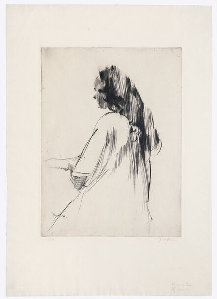 Jacques Villon, ‘ENFANT AU PIANO - YOUNG GIRL AT THE PIANO’, 1909