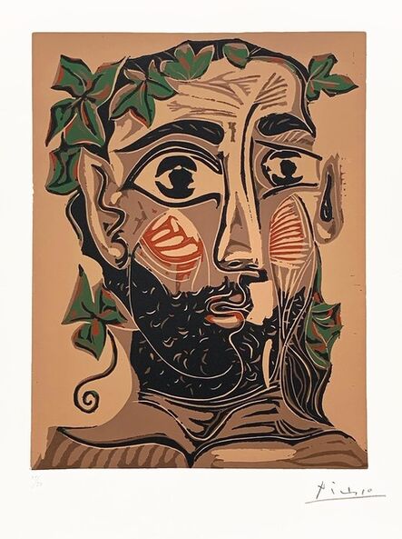 Pablo Picasso, ‘Bearded Man, Crowned with Green Leaves (Artist Proof)’, 1962