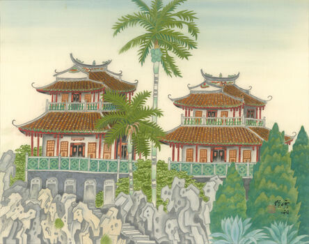 Kuo Hsueh-Hu 郭雪湖, ‘Old Buildings Greet the New Spring’, 1993