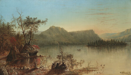 Ralph Albert Blakelock, ‘Canoeing in the Adirondacks’, Late 19th century