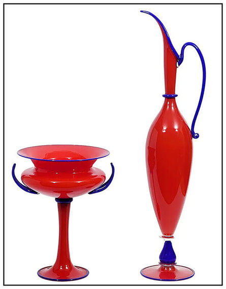 Dante Marioni, ‘Red and Blue Glass Vessel Pair’, 1995