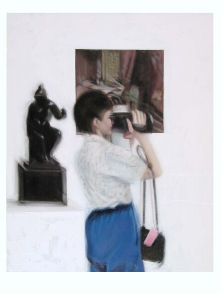 Bruce Adams, ‘Picture of Woman Backing Into Sculpture with Painting’, 2003