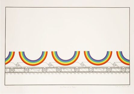 Patrick Hughes, ‘RAINBOW ON A TRAIN’, 1980