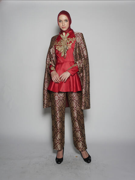Dian Pelangi, ‘“Ereditá Srivijaya” for Torino Fashion Week 2017, ensemble (top, cape, headscarf, and skirt)’, 2017