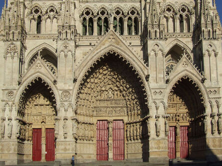 ‘Amiens Cathedral: Portals, west façade’, ca. 1220-36/40