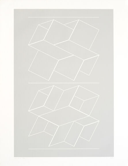 Josef Albers, ‘White Embossings on Gray (WEG)’, 1971