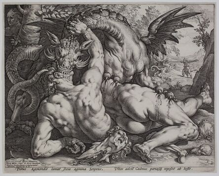 Hendrick Goltzius, ‘The Dragon devouring the Companions of Cadmus’, 1588