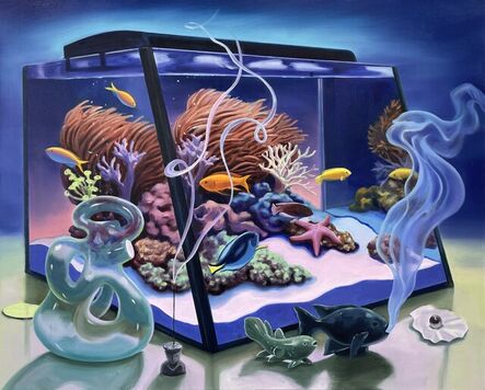 Minyoung Choi, ‘Still Life with Fish Tank (Smoke and Sand)’, 2020-2021