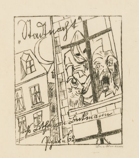 Max Beckmann, ‘Title Page for City Night’, 1920