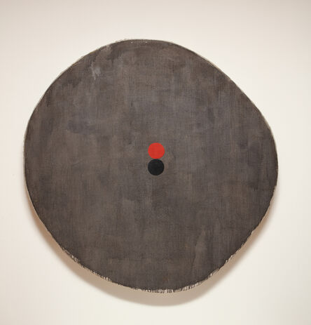 Otis Jones, ‘Black Wash with Red Oxide and Black Circle’, 2020