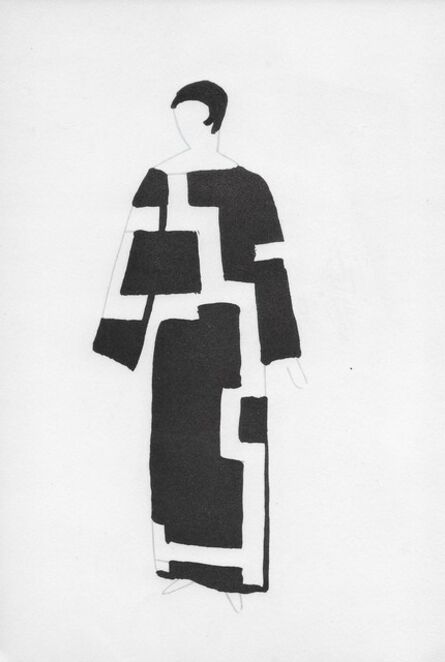 Sonia Delaunay, ‘La dame en noir et blanc’, 1969