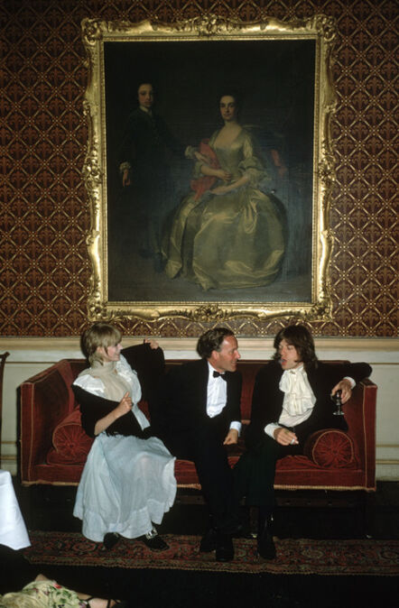 Slim Aarons, ‘Pop and Society: Marianne Faithfull, Desmond Guinness, and Mick Jagger at Leixlip Castle, Ireland’, 1968