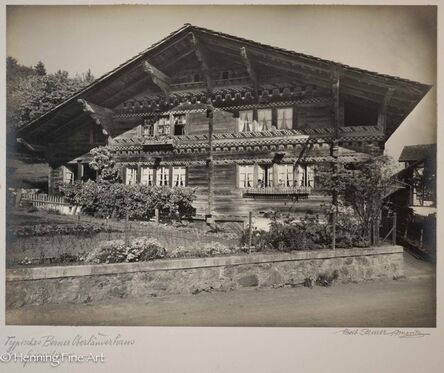 Albert Steiner, ‘”Typisches Berner Oberlanderhaus bei Spiezwiler.-”  ("Typical Bernese Oberlander house near Spiezwiler.-")’, 1925-1950