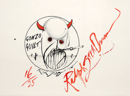 Ralph Steadman, ‘Gonzo Guilt! (Hunter S. Thompson.)’, 2006