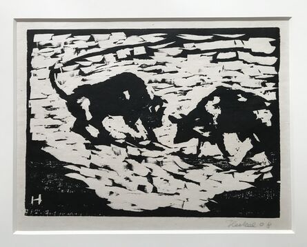 Erich Heckel, ‘Stiere (Bulls)’, 1908