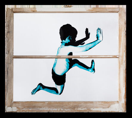 Scott Avett, ‘At My Window Jumping Boy (Blue and Red)’, 2018