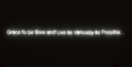 Cerith Wyn Evans, ‘Grace to be Born and Live as Variously as Possible…’, 2012