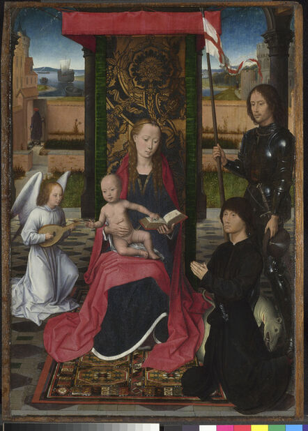 Hans Memling, ‘The Virgin and Child with an Angel, Saint George and a Donor ’, ca. 1480