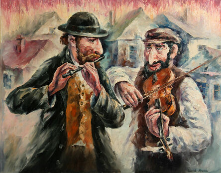 Leonid Afremov, ‘Two Street Musicians’, 2001