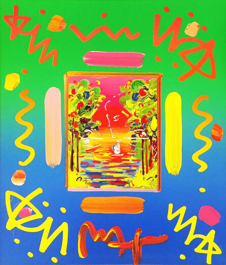 Peter Max, ‘BETTER WORLD COLLAGE I (OVERPAINT)’, 1999
