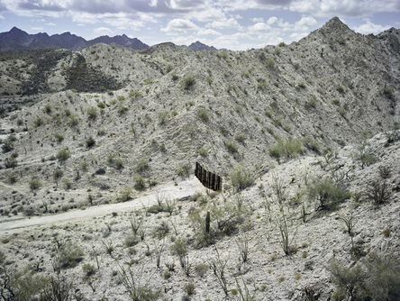 Mark Klett, ‘Fence Separating the US/Mexico Border South of the Gila Mountains, May 2015’, 2015