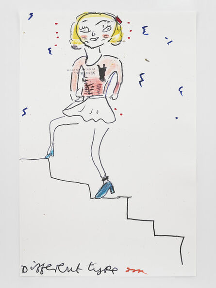 Rose Wylie, ‘Girl Now Meets Girl Then’, 2019
