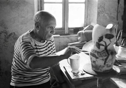 Yves Manciet, ‘Picasso painting a gothic pitcher, Madoura, Vallauris’, 1953