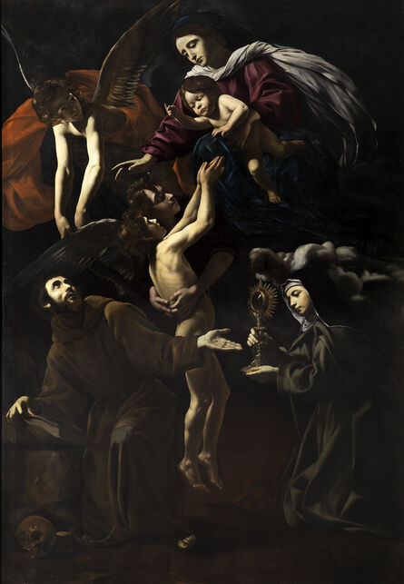 Giovanni Battista Caracciolo called Battistello, ‘The Virgin of the Souls with Saints Clare and Francis’, 1622-1623