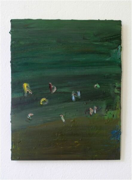 Norbert Prangenberg, ‘Robinson (green with letters)’, 2010