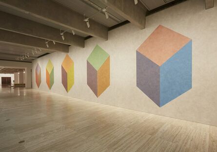 Sol LeWitt, ‘Wall Drawing 604H, cubic rectangle with color ink washes superimposed’, 1989