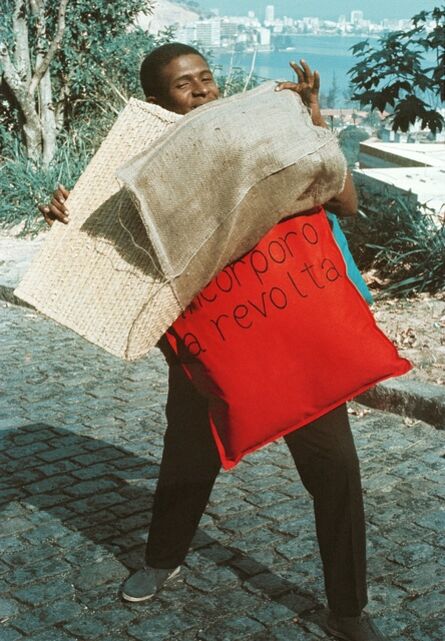 Hélio Oiticica, ‘P15 Parangolé Cape 11, I Embody Revolt (P15 Parangolé Capa 12, Eu Incorporo a Revolta) worn by Nildo of Mangueira’, 1967